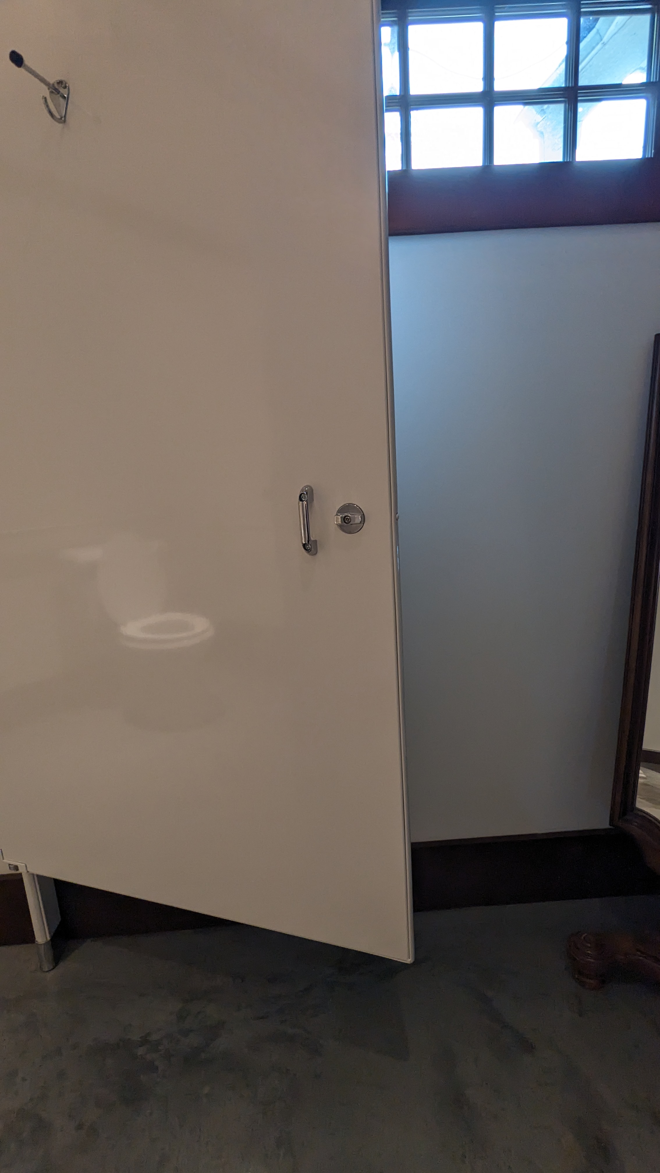 ADA stall door.