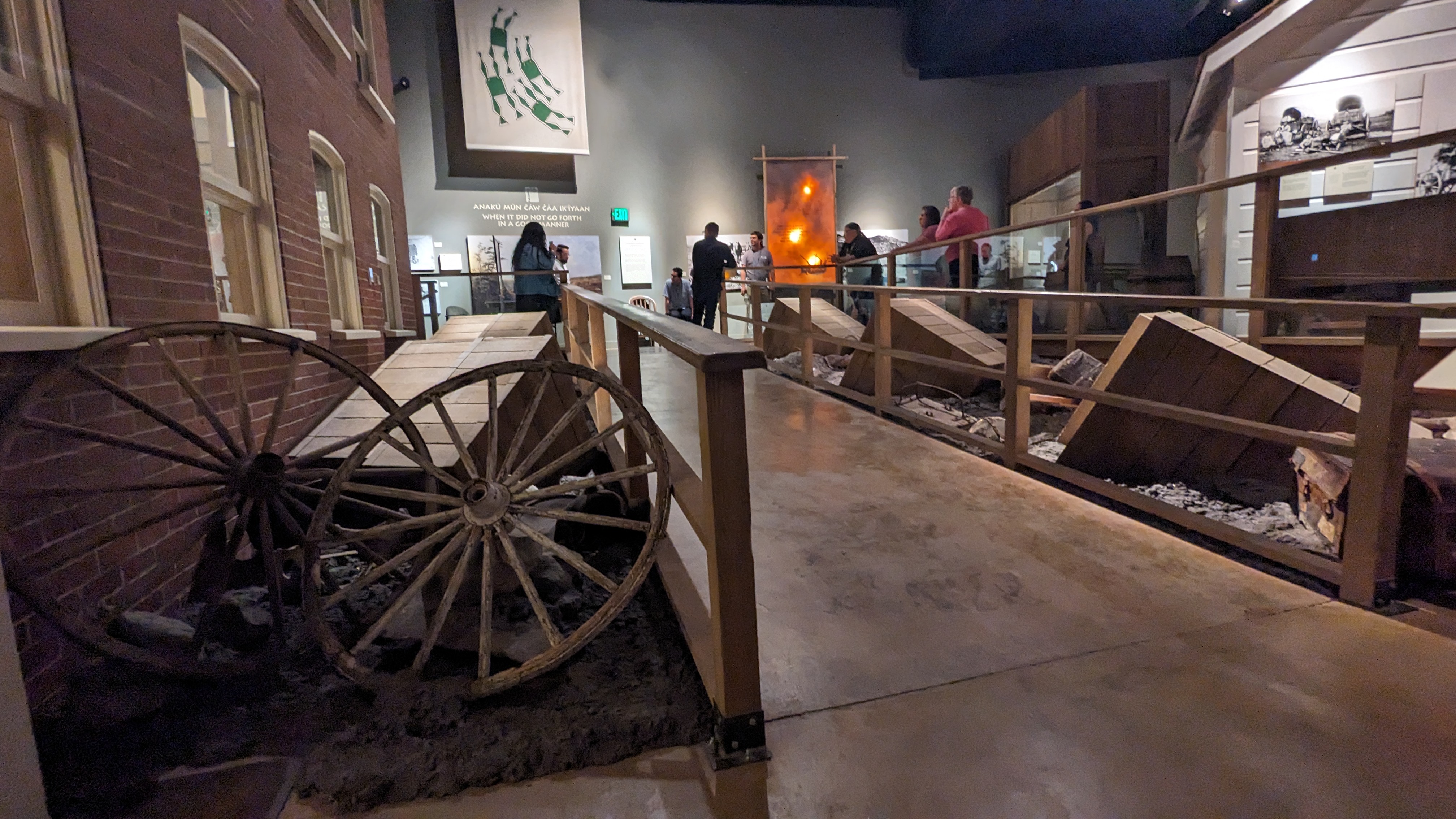 Ramp in museum exhibit.