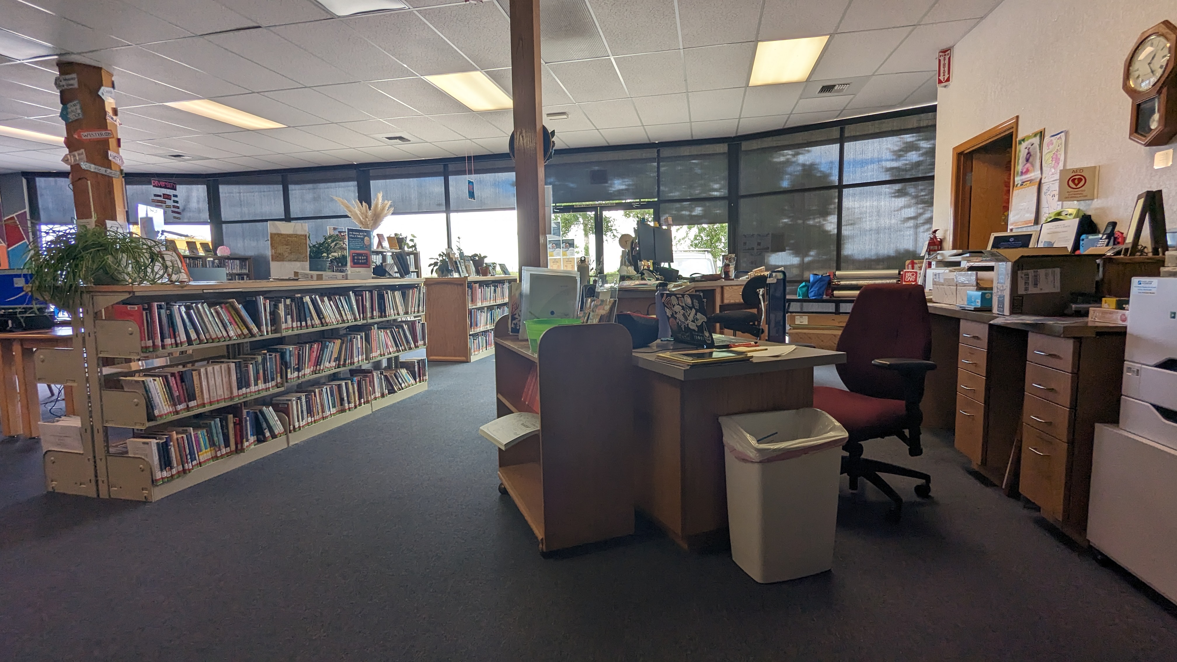 Front desk looking towards entrance