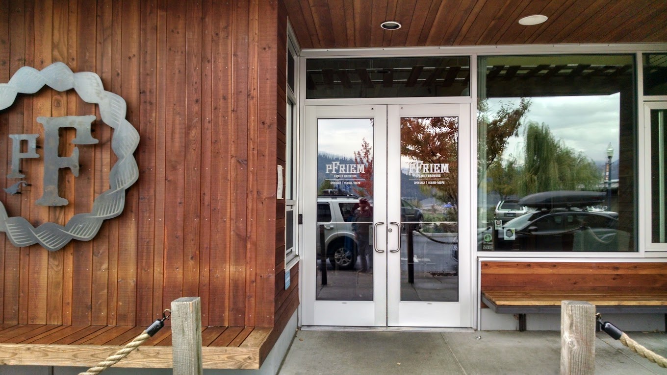 Entrance to restaurant showing double doors