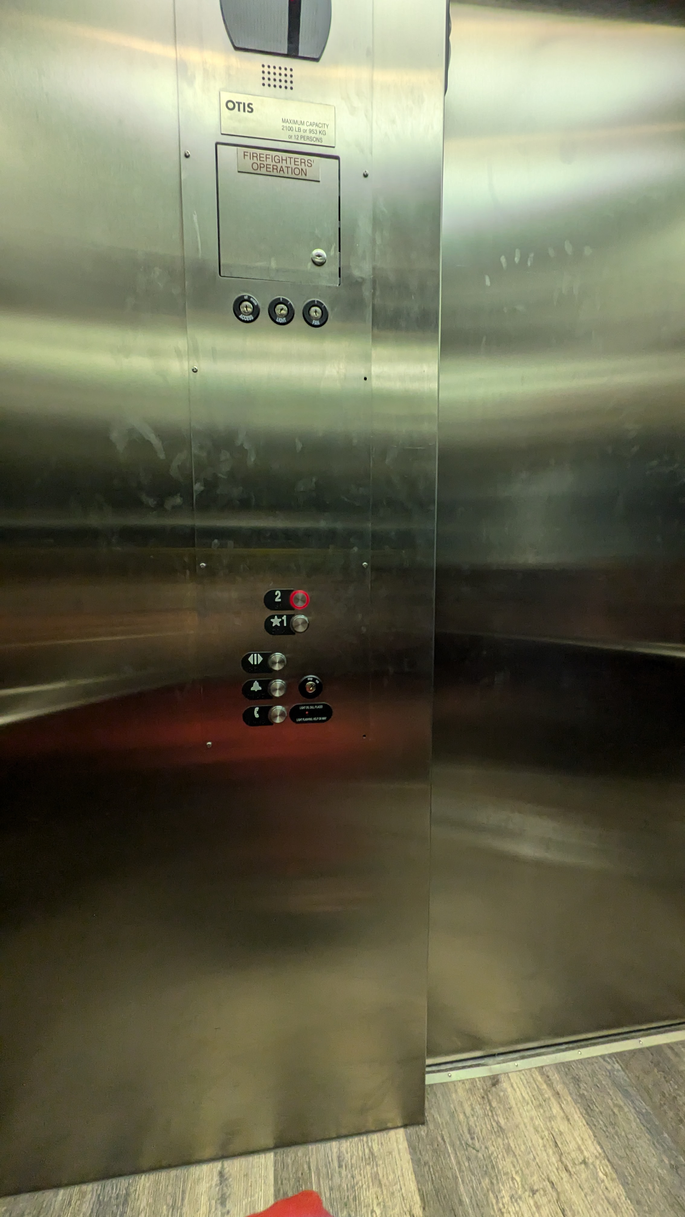 inside elevator