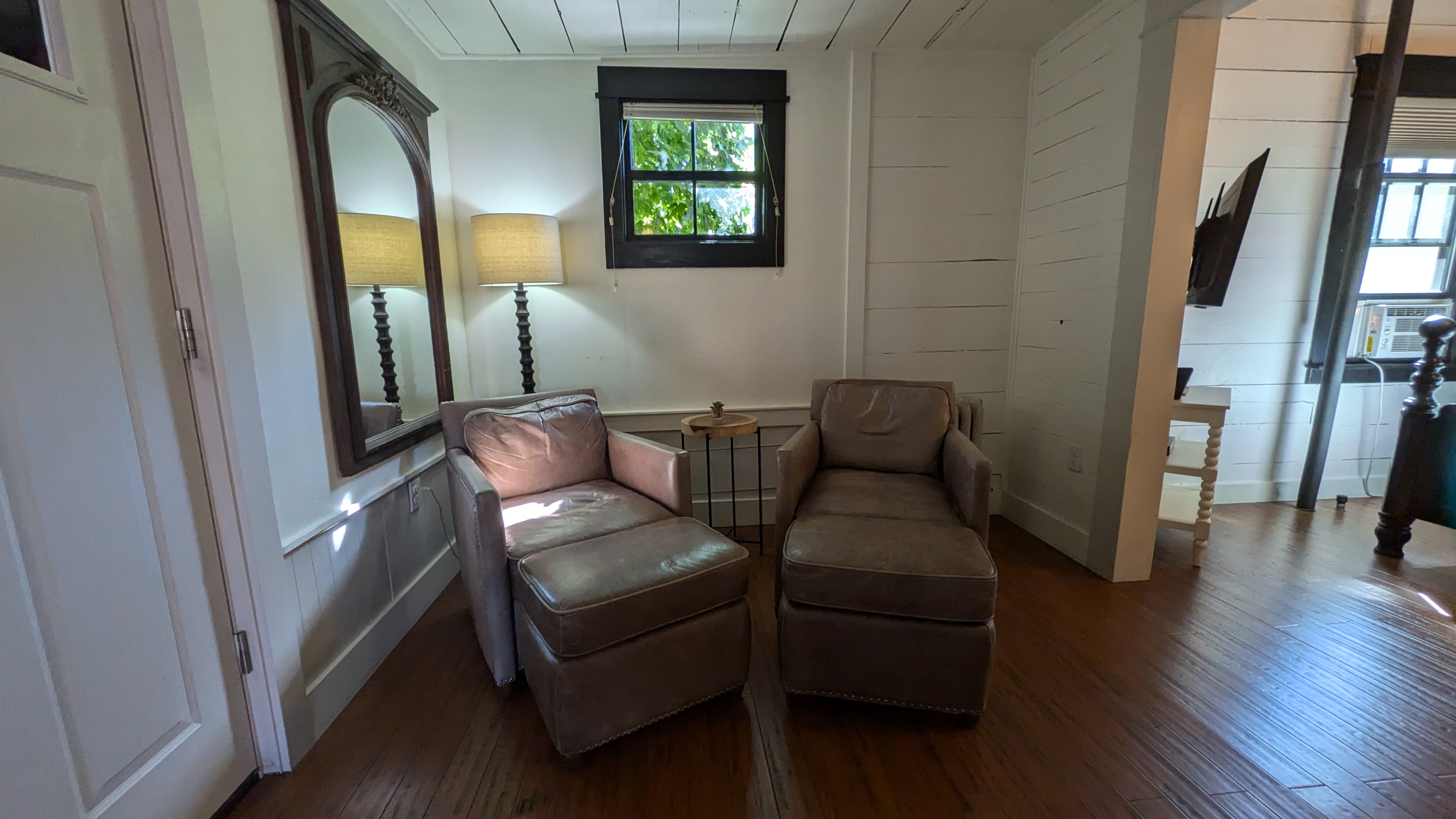 Seating area in room.