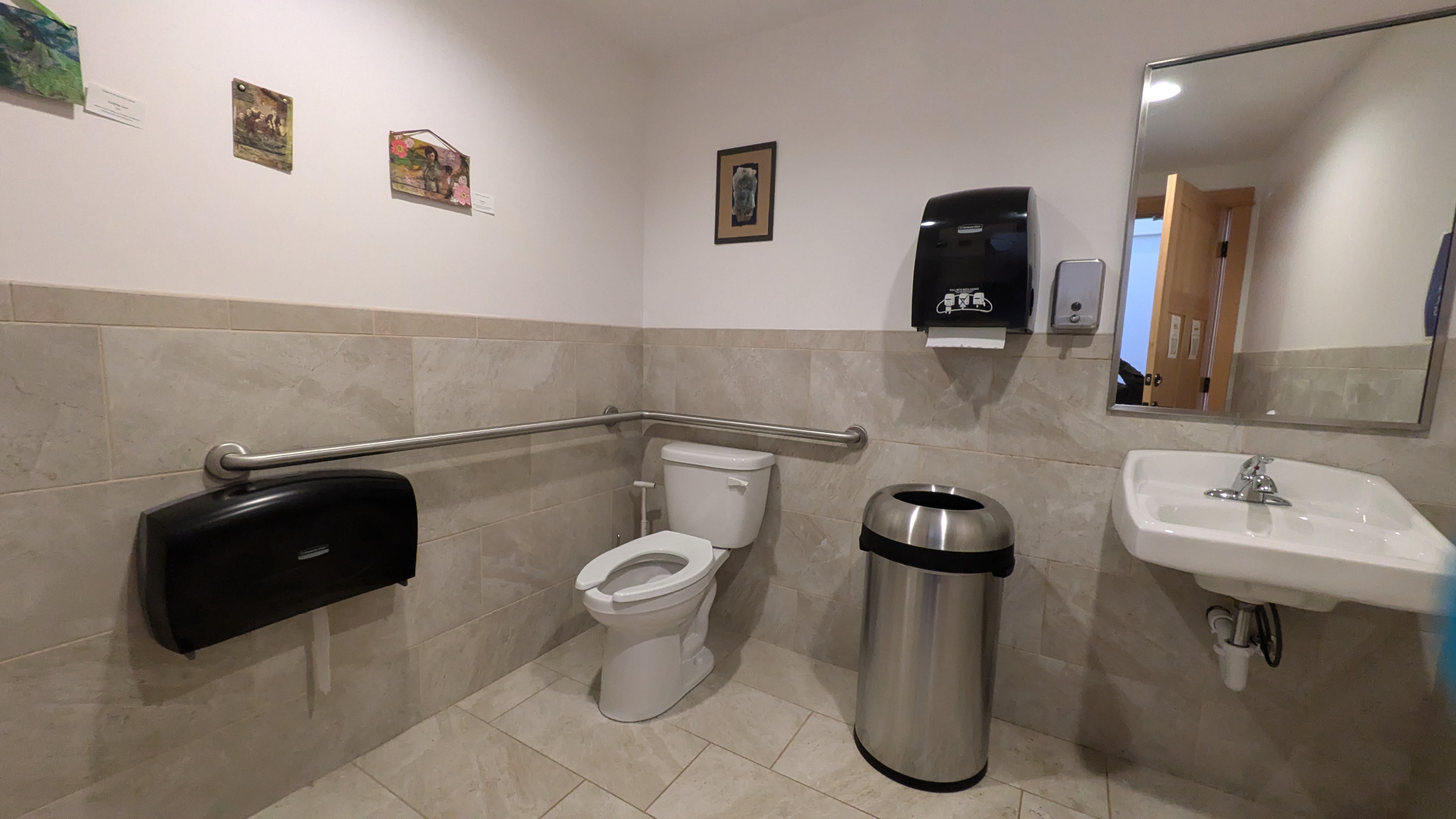 Inside restroom.