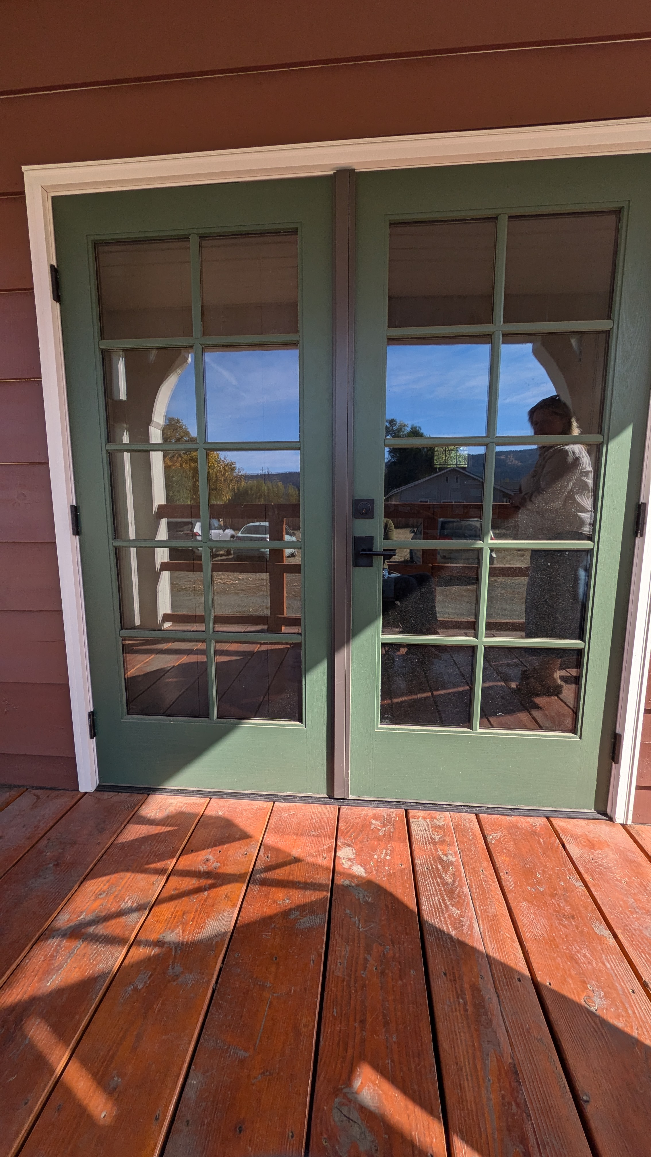 front door of back building with ramp