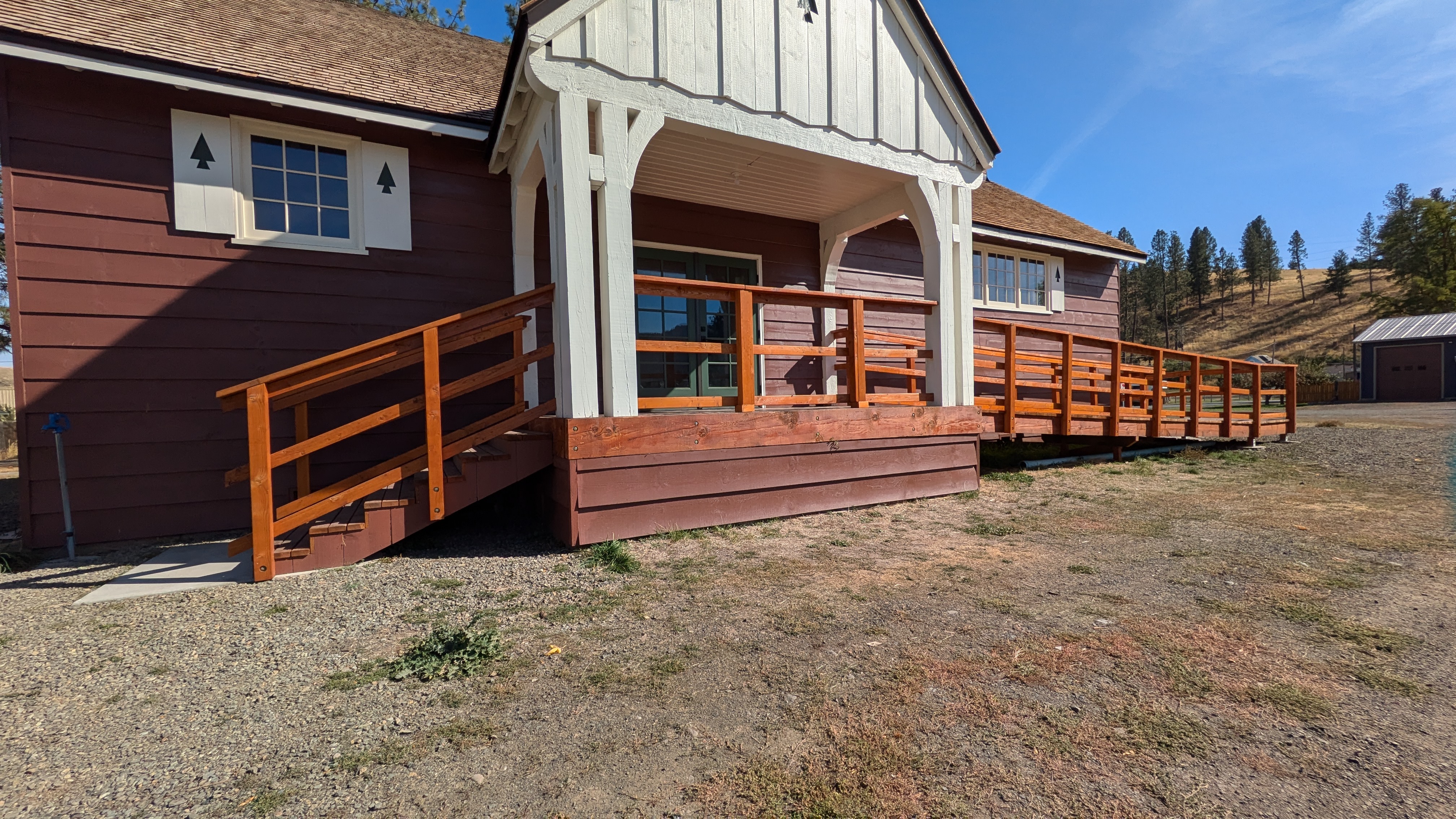 front of building