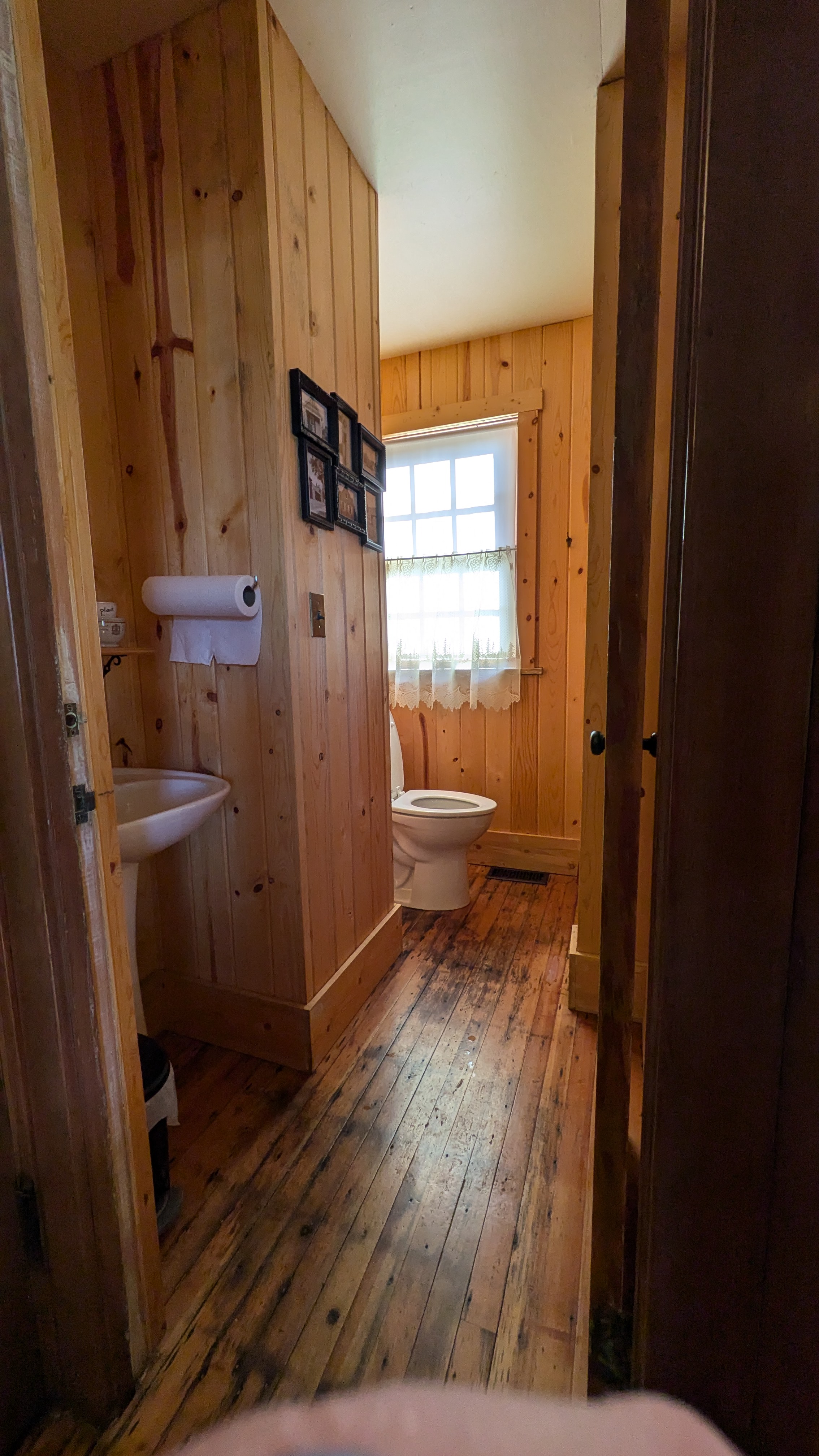 restroom in front building