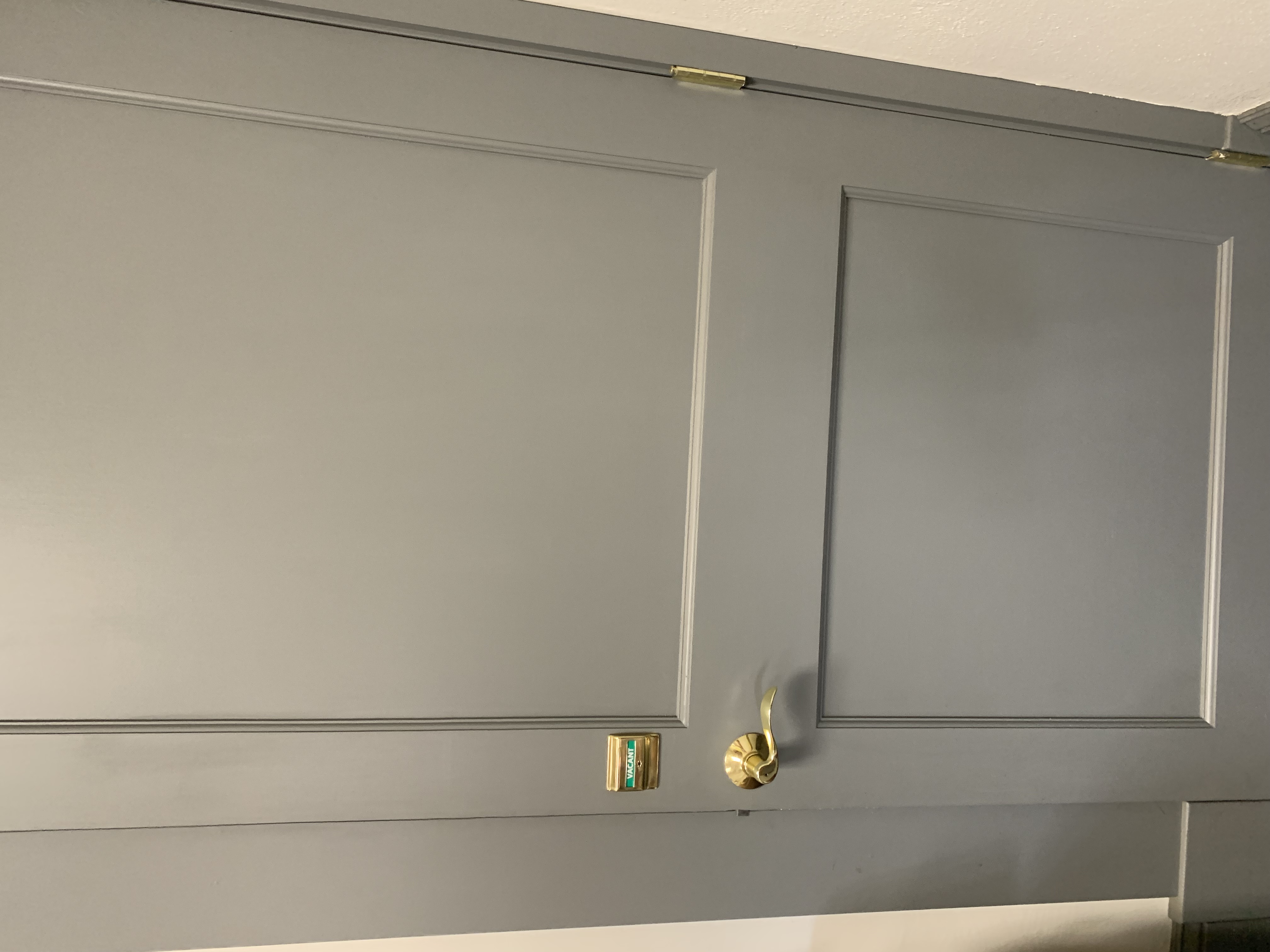 Exterior door of the bathroom.